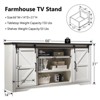 SinCiDo TV Stand for 75 80 Inch TV, Farmhouse Tall Entertainment Center with 4 Drawers & 2 Sliding Barn Door for Living Room - 4 of 4