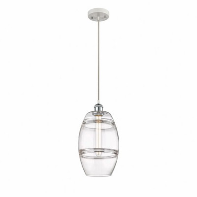 Vaz - 1 Light Cord Hung Mini Pendant In Industrial Style-9.88 Inches Tall and 8 Inches Wide