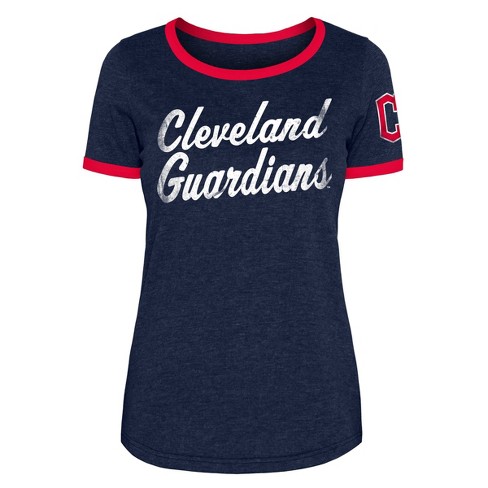 MLB Cleveland Guardians Women's Bi-Blend Heather T-Shirt - XS