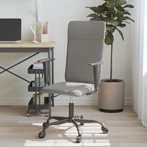 vidaXL Office Chair Dark Gray Fabric - 1 of 4