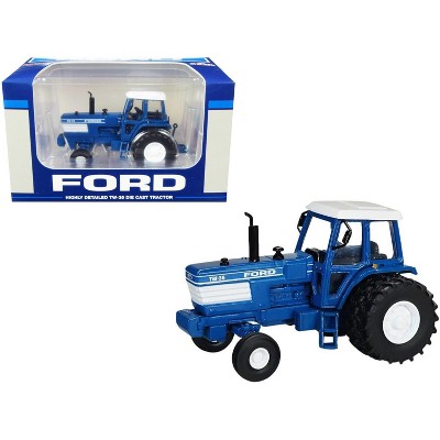 Ford TW-35 Tractor 2WD with Duals Blue with White Top 1/64 Diecast Model by SpecCast