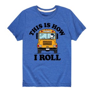 Boys' - Peanuts - This Is How I Roll Short Sleeve Graphic T-Shirt - 1 of 4
