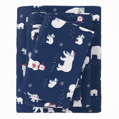 100% Cotton Christmas Flannel Sheet Set - Great Bay Home
