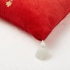 Christmas Tree Embroidered Velvet Square Throw Pillow Red - Opalhouse™ designed with Jungalow™ - image 4 of 4