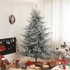 NicBex 7.5ft Snow Flocked Artificial Christmas Tree Hinged Full Tree with 1218 Branches Tips and Metal Stand for Decoration, White - 4 of 4
