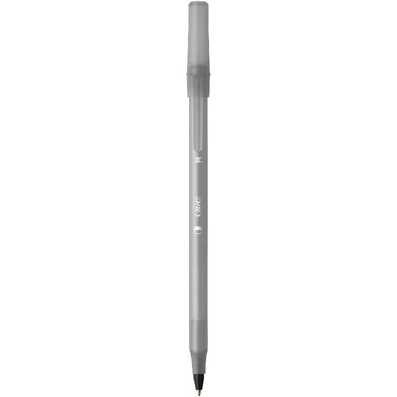 BIC Prevaguard Round Stic Ballpoint Pen Medium Point Black Ink Dozen (GSAM11-BLK), 4 of 6