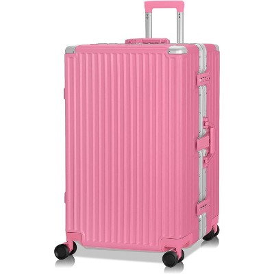 Luupatchy Business Aluminum Frame Zipperless Checked Luggage Hard Shell Suitcase with TSA Lock