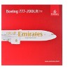 Boeing 777-200LR Commercial Aircraft "Emirates Airlines" White with Striped Tail "Gemini 200" 1/200 Diecast Model by GeminiJets - 3 of 3