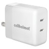 cellhelmet® 20-Watt Dual Wall Charger with 2 USB-C® Ports in White - 3 of 4