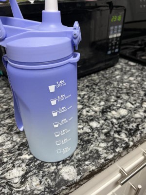 Blogilates 64oz Half Gallon Plastic Water Bottle - Blue Ombre