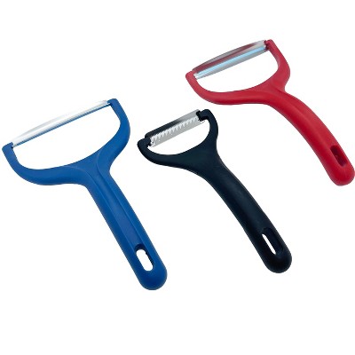 Kuhn Rikon Set of 3 Wide Vegetable Peelers, Basic