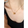 HTUTWOO Transparent Green Irregular Circle Bead Chain Pendant Necklace Gold-Plated Ladies Necklace Pendant Necklaces - 2 of 4