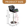 Glasgow Contemporary Tufted Adjustable Height Hidraulic Bar Stools, Set of 2 - Leovsnove - 3 of 4
