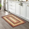 Machine Washable Runner Rug - Print Braided Non-Slip Indoor/Outdoor Carpet, Low Pile Non-Shedding Area Rug for Kitchen, Entrance Hallway - 2 of 4