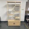 Ridstar 75.6 in. H Natural Bookcases Storage Cabinet with 7 Shelves - 3 of 4