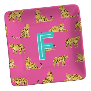 Personalization Mall Animal Print Initial Personalized Ring Dish Cheetah - 1 of 2
