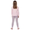 Peppa Pig Girls Pink and Grey Striped Pajamas Shirt and Pant Tight Fit Set Pink - 3 of 4