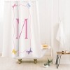 Deny Designs April Lane Art Simple Bow Monogram Shower Curtain - 2 of 3