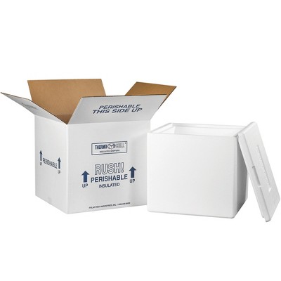The Packaging Wholesalers Insulated Shipping Kits 13" x 13" x 12 1/2" White 1/Case 240C