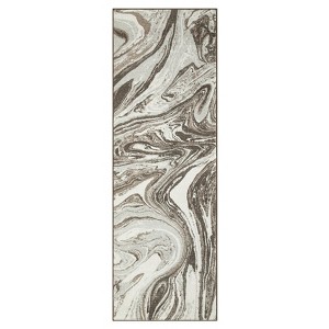 Modern Abstract Bedroom Living Room Rugs, Washable Low Pile Non Slip Dining Room Carpet - 1 of 4