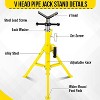 COZONY V-Head Pipe Jack Stand, 2500LB Capacity, Adjustable Height 28"-52", Steel with Folding Legs, Portable Tripod for Welding & Pipe Threading - 4 of 4