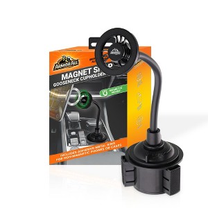 Armor All Magnetic Phone Mount for Car, Cupholder Phone Holder for MagSafe Phones, iPhone, Adjustable Gooseneck Design, Includes Universal Magnet Ring - 1 of 4