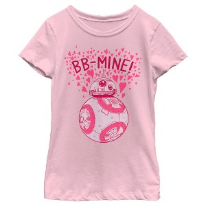 Girl's Star Wars The Last Jedi Valentine's Day BB-Mine T-Shirt - 1 of 4