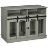 Gulches PawHut Dog Crate Furniture for Large & Small Dogs - 47" Double Dog Kennel with Shelves - 4 of 4