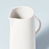 68oz Tall Modern Rim Stoneware Pitcher Matte Sour Cream - Hearth & Hand™ with Magnolia - image 3 of 3