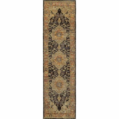 Oriental Weavers Andorra 7138B Gold/ Brown Indoor Area Rug - 2'6" x 12'