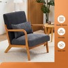 Airsurfer Mid-Century Modern Accent Chair ¨C Upholstered Armchair with Pillow & Solid Wood Frame - 4 of 4