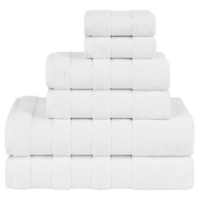 American Soft Linen 6 Piece Turkish Cotton Bath Towel Set - On