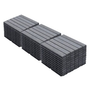 Interlocking Deck Tiles, Outdoor Waterproof & Anti-slip, for Patio, Balcony, Pool Side, Bathroom, Shower, Balcony, Porch - 1 of 4