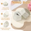 Unique Bargains Velvet Vintage Ring Display 2 Slot Hexagon Jewelry Storage Box - 3 of 4
