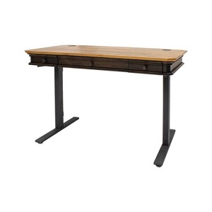 Sonoma Electric Sit and Stand Desk Brown - Martin Furniture: Adjustable, Motorized with Storage Drawer - 1 of 4