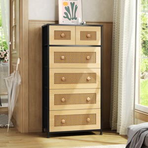 Crestlive Products 6-drawer Vertical Dresser Storage Tower with Sturdy Steel Frame, Wood Top, Easy Pull Fabric Bins - 1 of 4