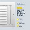 Hart & Cooley 10"x6" Aluminum Curved Blade Register, Multi-Shutter Damper, 3-Way - 2 of 4