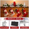 6 Christmas Stocking Holders for Mantle Snowman Santa Reindeer Christmas Hooks Hangers - 4 of 4