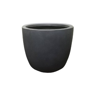 17" Kante Lightweight Concrete Modern Seamless Outdoor Planter Charcoal - Rosemead Home & Garden, Inc. - 1 of 4