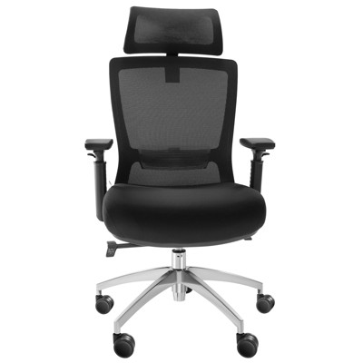 VEVOR Ergonomic Office Chair with Slide Seat, Desk Chair with Mesh Seat, Angle and Height Adjustable Home Office Chair with Back and Lumbar Support