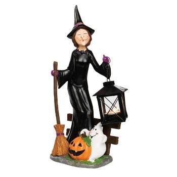 Transpac Resin 14.5 in. Black Halloween Spooky Character Decor