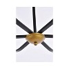 Elegant Lighting Trey 42 inch pendant in black and brass - 4 of 4