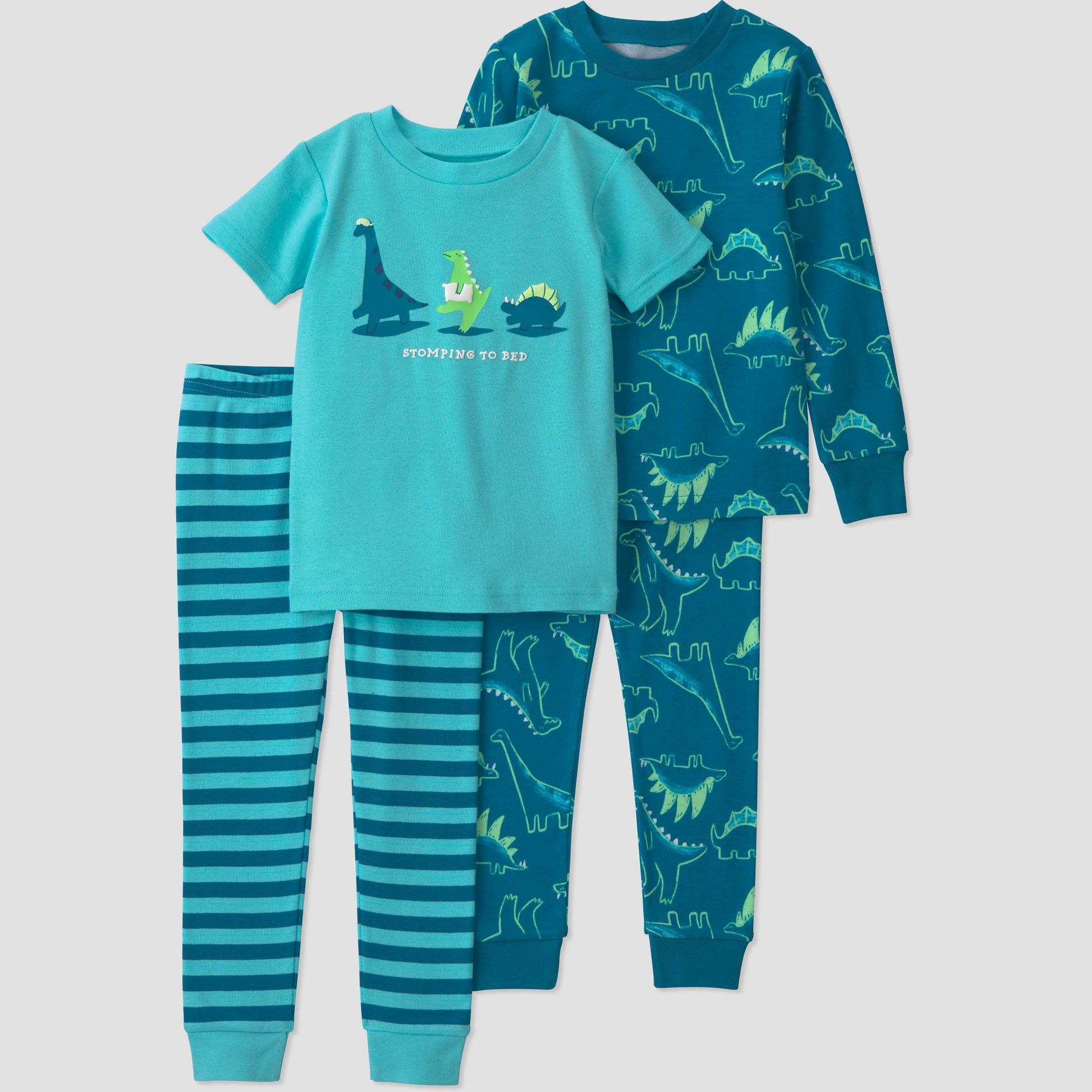 Carter's Just One You® Baby & Toddler Boys' 4pc Long & Short Sleeve Printed Cotton Pajama Set