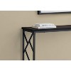 Monarch Specialties Accent Table Console Entryway Narrow Sofa Living Room Bedroom Brown Laminate Black Metal Contemporary Modern - 4 of 4