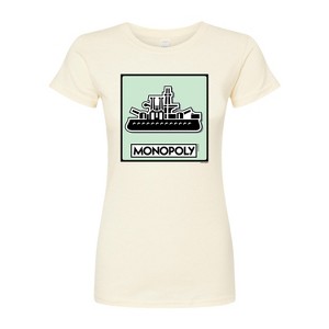 Women's - Monopoly - Ship Game Token Juniors Fitted Graphic T-Shirt - 1 of 2