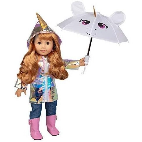 Dress Along Dolly Rainbow Unicorn Outfit For American Girl Doll : Target