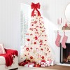 Best Choice Products Pre-Lit Premium Hinged White Artificial Christmas Pine Tree w/ Lights, Stand, PVC Branch Tips - 2 of 4
