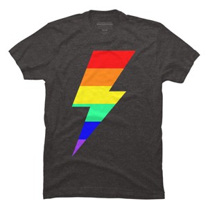 Adult Design By Humans Rainbow Pride Flag Lightning Bolt By T-Shirt - 1 of 2