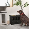 17'' Elevated Dog Bowls with Storage Cabinet,Raised Dog Feeder Stand with 37L Storage,Stainless Steel Bowls for Large Dogs–LAOTIES - 3 of 4