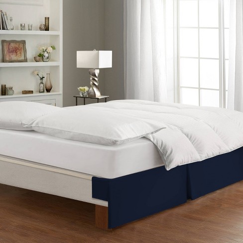 Tailored Bed Skirt Navy, Wrap Around Bed Skirt Cal King